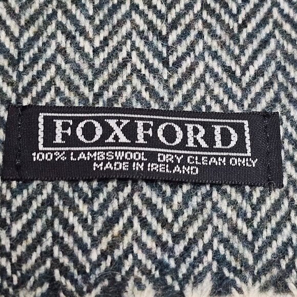100% Lambswool Wool Unisex Men Women Herringbone FOXFORD Scarf Made in Ireland - Picture 3 of 9